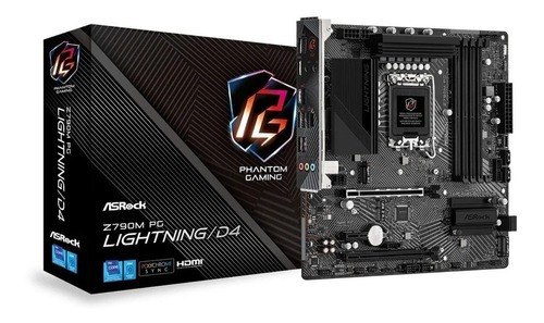 Placa Mãe Asrock Z790m Pg Lighting/d4 Socket 1700 Ddr4