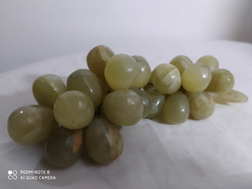 Antiguo Racimo Uvas De Piedra Onix