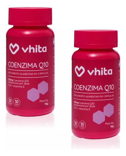Kit 2 Coenzima Q10 120mg - 30 Cápsulas - Vhita