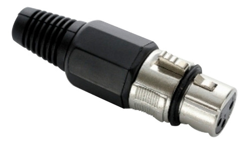 Kit 10 Plug Conector Star Cable Xlr Fêmea Rosca Plástica