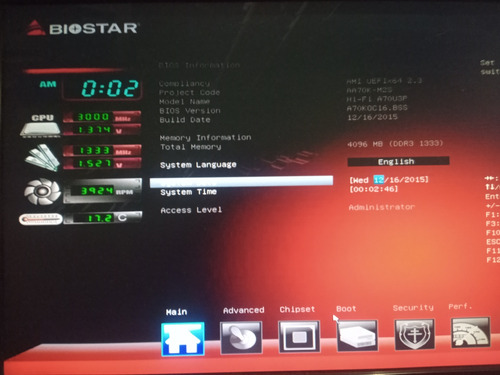 Motherboard Biostar Hi-fi A70u3p Ver 6.3 Bios (Usado)
