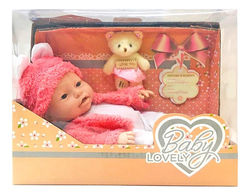 Imagen 1 de 8 de Bebote Bebe Real C/ Peluche Baby Lovely Nuevo 0842 Bigshop