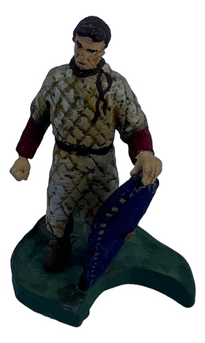 Soldado Plomo Muñeco Persona Espada Escudo Guerrero Azul (Usado)