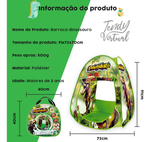 Imagem 8 de 8 de Barraquinha Infantil Menino Casinha Barraca Desmontável