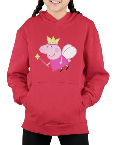 Poleron Niña Peppa Pig La Cerdita Hada Estampado Algodon