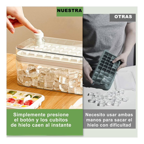 Hielos Molde, Molde Para Hielos Con Tapa Y Cubitera, Moldes
