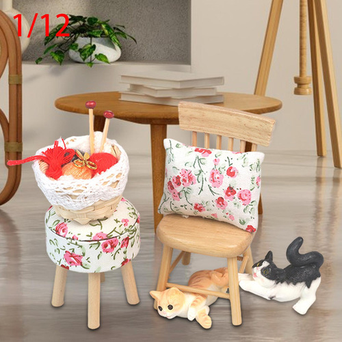 Set De Sillas En Miniatura Para Casa De Muñecas, Estilo B