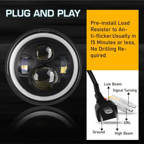 Wang Faro Led Redondo De 7 Pulgadas For Camión 4 X 4
