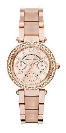 Reloj Michael Kors Para Mujer Mk6110 Parker Oro-rosa