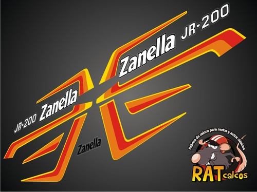 Calcos Zanella Jr 200 / Kit Naranja De 13 Calcos