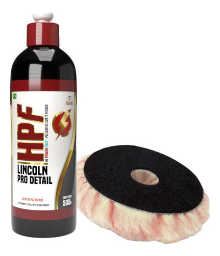 Kit Polimento Corte Pesado Hpf+ Boina Lã Pirulito 5 Lincoln