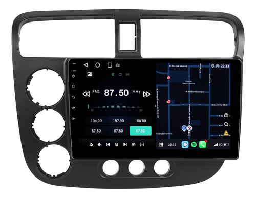 Multimidia Civic 2001 2002 2003 2004 2005 Android 14 4gb 9p