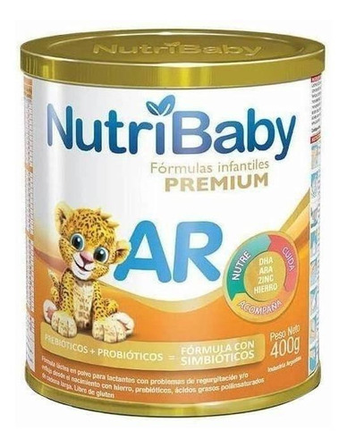 Leche de fórmula en polvo sin TACC Ethical Pharma NutriBaby AR en lata de 1 de 400g - 0  a 24 meses