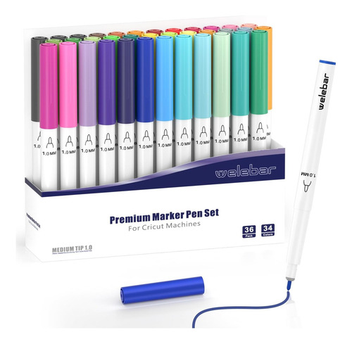 Welebar Juego De 10 Rotuladores Punta Para Cricut Maker