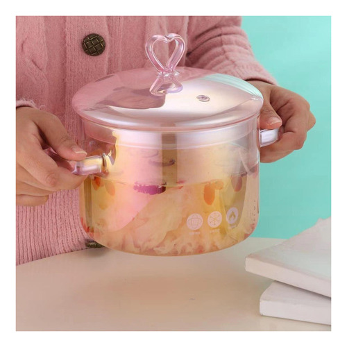 Olla De Vidrio Con Tapa, Utensilios De Cocina Resistentes Al