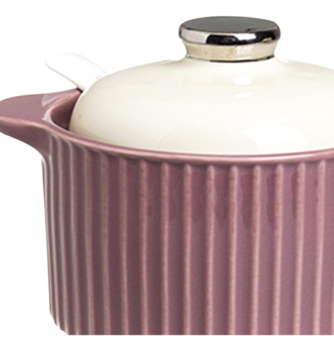 Tarro De Cerámica Para Yogur, Contenedor De Para Púrpura
