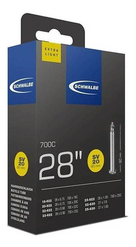 Camara Bicicleta 700x18-25 Schwalbe Pico Presta 80mm Sv20 