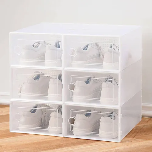 Pack 6 Cajas Organizadoras De Zapatos Apilables Multiuso A