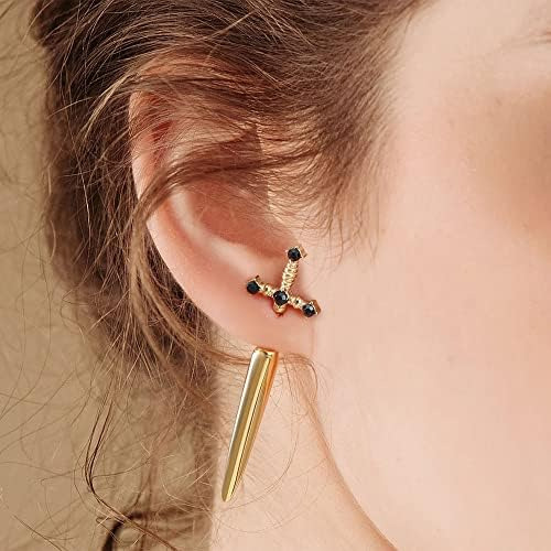 Chaselov Pendientes Góticos Para Mujer, Pendientes De Espada