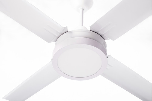 Ventilador Techo Metal Blanco+luz Led 18w Oferta Imperdible!