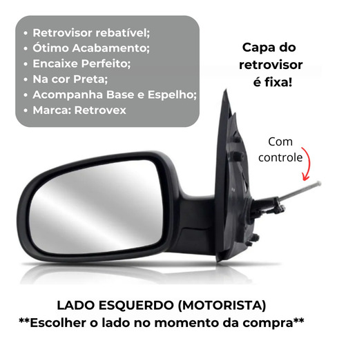 Espelho Retrovisor Montana Corsa 2002 A 2012 Com Controle