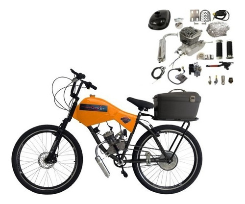 Bicicleta Motorizada Carenada Cargo Fr/disk -kit&bikedesmont Cor Laranka Ktm