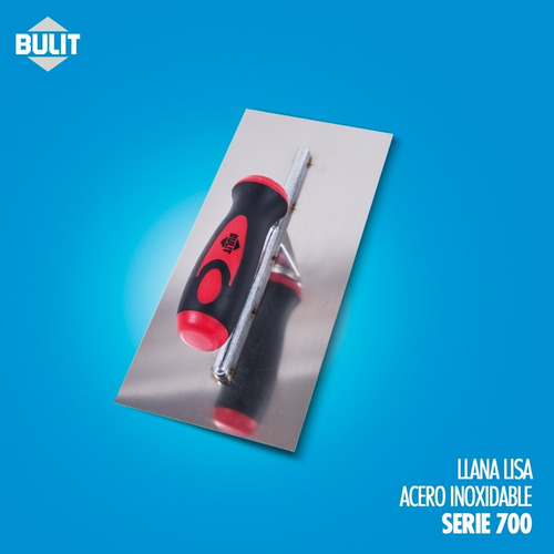 Imagen 3 de 5 de Espátula Bulit Llana Lisa Serie 700 - Acero Inoxidable