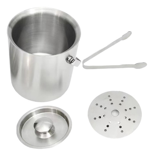 Cubo De Hielo Con Tapa De Metal Mantiene Las Bebidas 2.0l