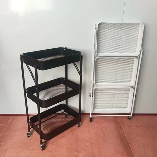 Carro Organizador Plegable 3 Est Ruedas Multiuso Tensocable Blanco