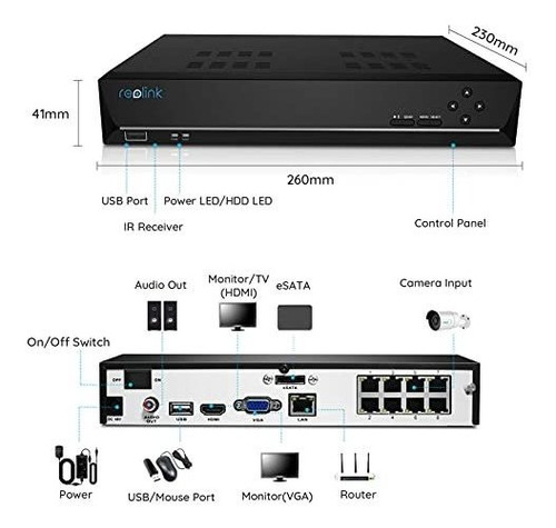 Imagen 6 de 7 de Nvr 4k Poe De 8 Canales Disco Duro De 2 Tb Preinstalad...