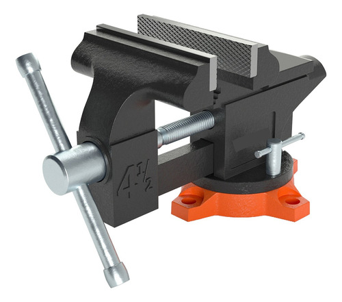Tornillo De Banco 4.5 Pulg Con Base Giratoria 240° Y Yunque