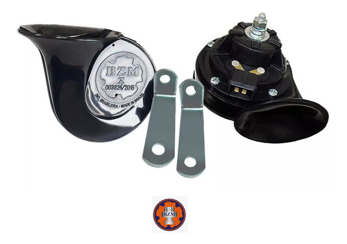 Buzina Caracol Dupla C/ Plug Conector Nova S10 Spin Onix B74