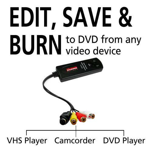 Convertidor De Vhs/videocámara A Archivos Digitales Diamond