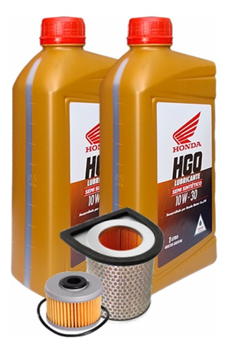 Kit Honda Twister Cbx 250 Filtros Aceite Aire + 10w30 Semi