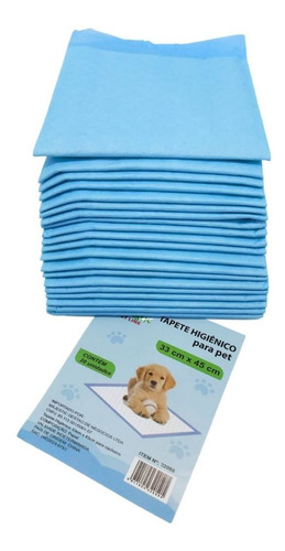 Kit 20 Tapetes Higiênico Pet Folha Absorvente 33 X 45cm 20un