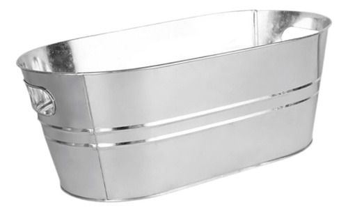 Cubo De Hielo Galvanizado Ovalado Para Bebidas, Ligero,