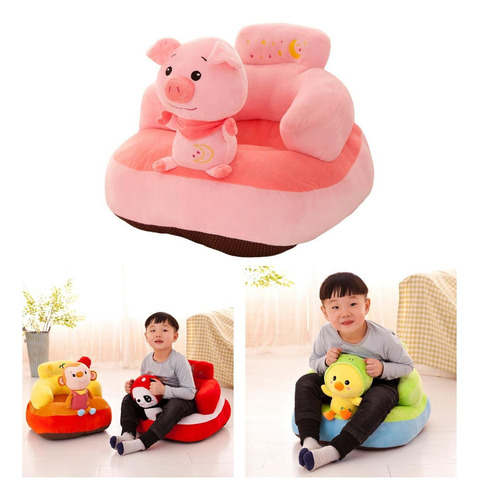 W Asiento Para Niños Funda De Asiento De Sofá Suave Cerdo