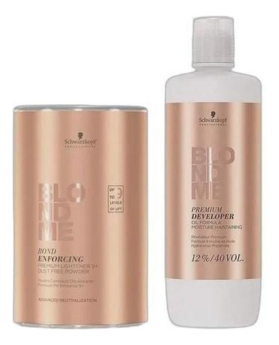 Kit Schwarzkopf Descolorante Blondme 9 Níveis + Ox 40vol L