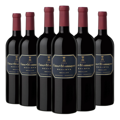 Vino Fabre Montmayou Reserva Merlot Caja X 6 X 750ml.