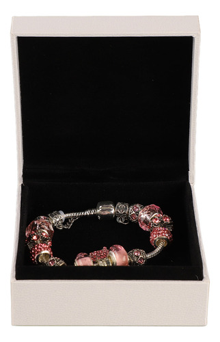 Pulsera De Cuentas De Cadena De Serpiente Chapada En Plata