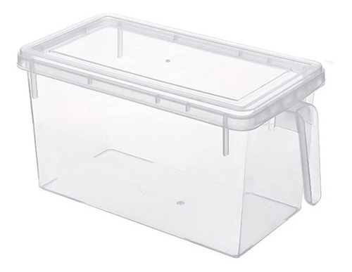 Imagen 3 de 10 de Organizador Con Asa Y Tapa P/ Heladera 28x13x15cm