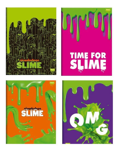 Caderno Slime Brochurão 1x1 96 Fls - Foroni