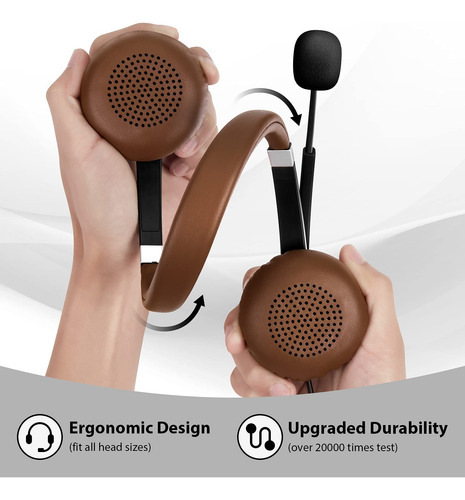 Usb Headset Arama With Microphone Noise Cancelling