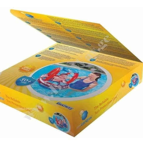 Asiento Bote Flotador Inflable Bomberos P Bebes - Con Techo!