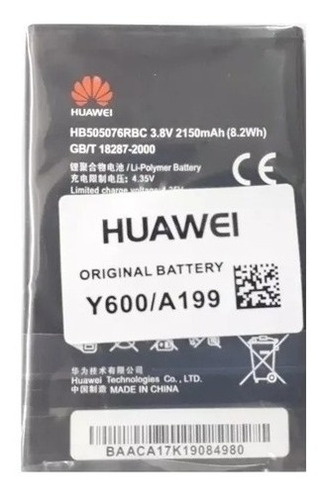 Bateria Huawei Y3 2 / Y600 U20 A199 G606 G615 Hb505076rbc