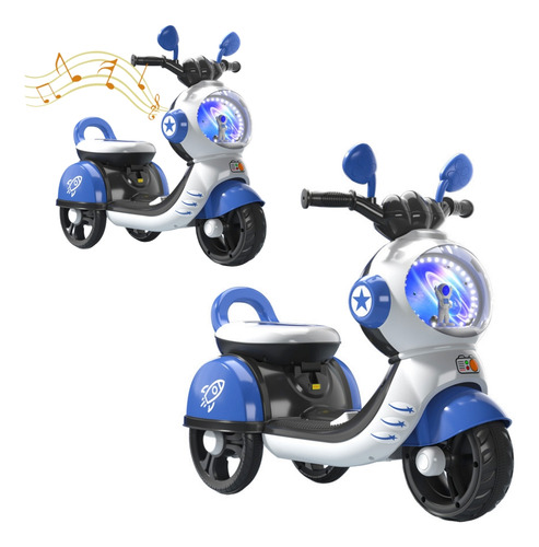 Moto Eléctrica Recargable Para Niños Con Música Y Luces