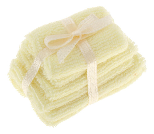 Toalla De Baño En Miniatura Para Casa De Muñecas Amarillo