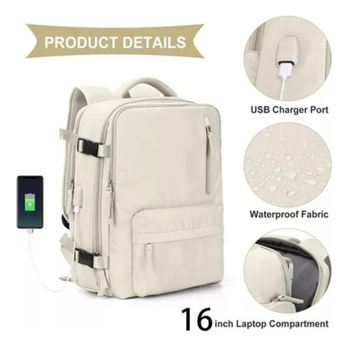Mochila 30l Unisex-ligera Viaje Laptop Y Escolar Multiusos