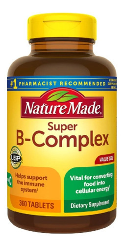 Super B Complex Nature Made 360 Tabletas Sabor N/A