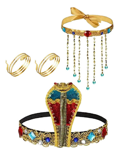 Sz Acessórios De Fantasia Egípcia Feminina, 4 Peças,